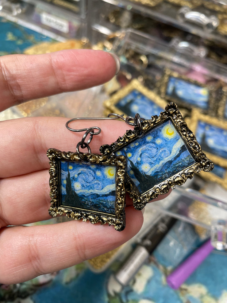 "Starry Night" Van Gogh  Earrings