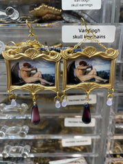 "Fallen Angel" Alexander Cabanel  Earrings with Glass Czech Beads