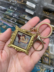 “In bed, The Kiss" Lautrec Keychain