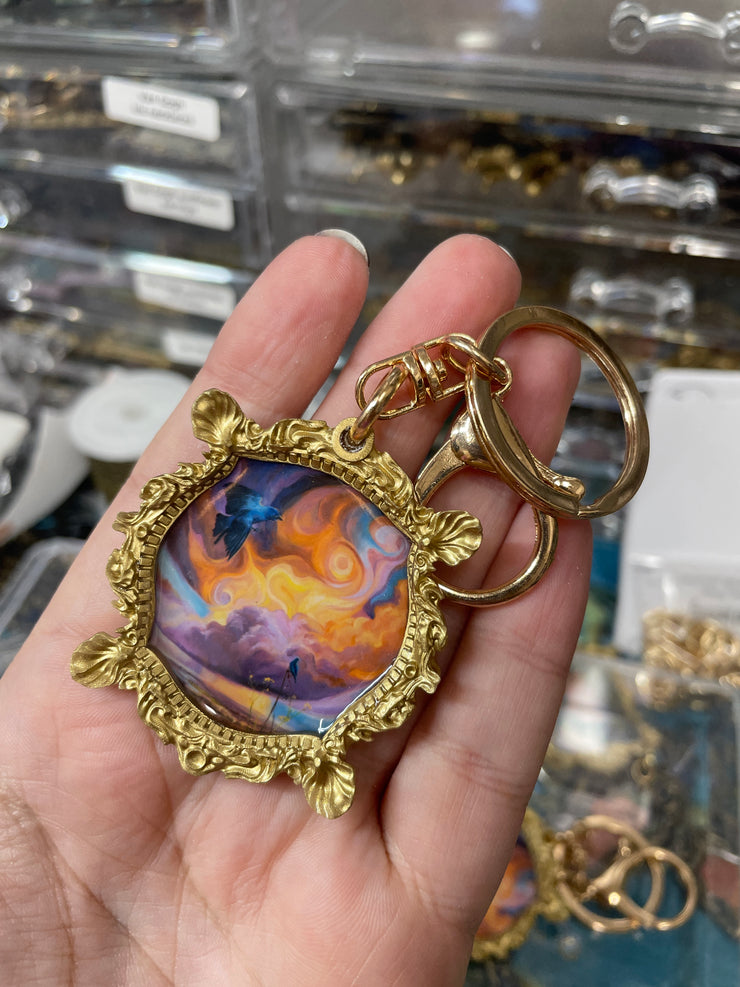 “Indigo Bunting Magic” Lemoine Keychain