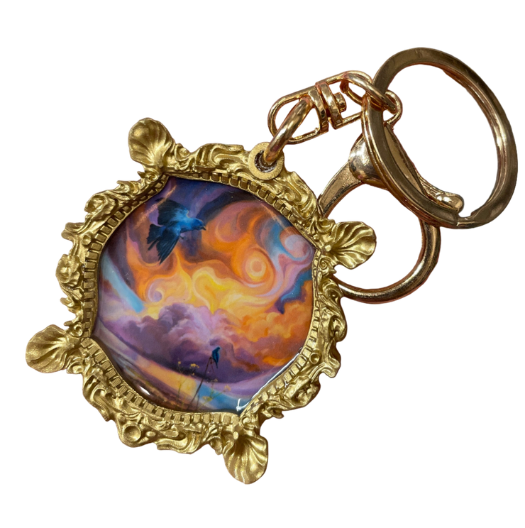 “Indigo Bunting Magic” Lemoine Keychain