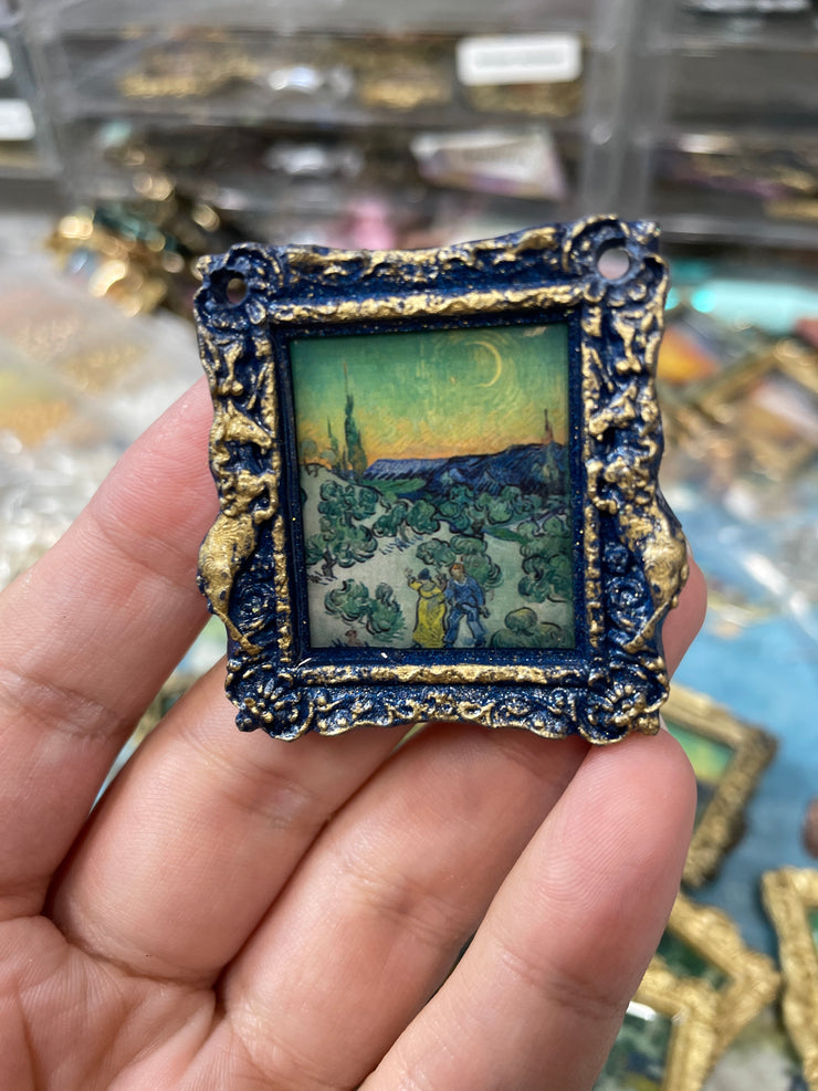 "A Walk in Twilight" Van Gogh Statement Necklace