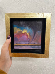 “Waterspout Domain Study" original oil on panel 5x5 framed