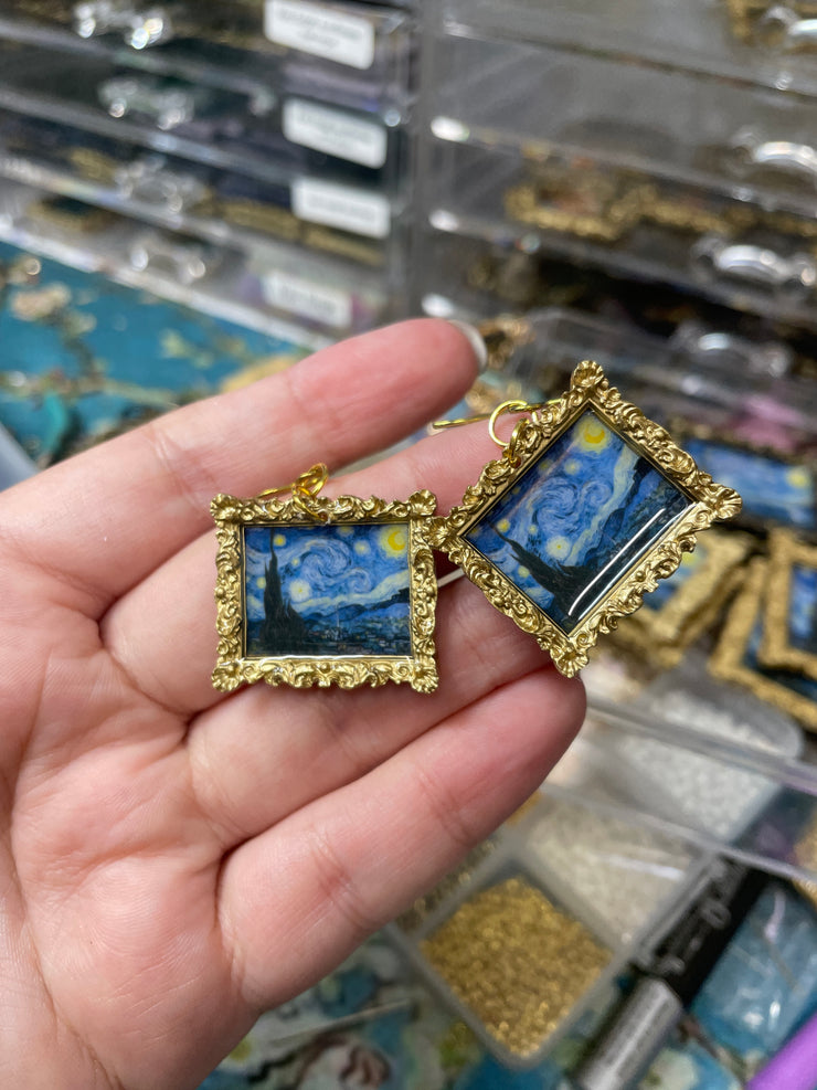 "Starry Night" Van Gogh  Earrings