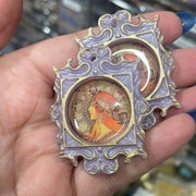 "Zodiac" Alphonse Mucha Earrings