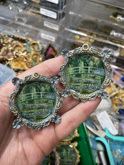 "The Japanese Footbridge"  Monet Earrings