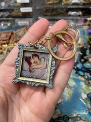 “In bed, The Kiss" Lautrec Keychain