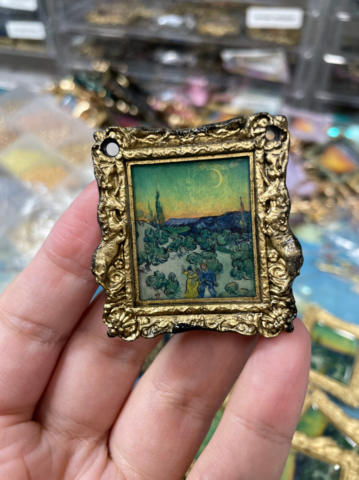 "A Walk in Twilight" Van Gogh Statement Necklace