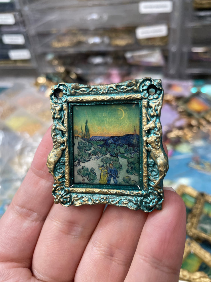 "A Walk in Twilight" Van Gogh Statement Necklace