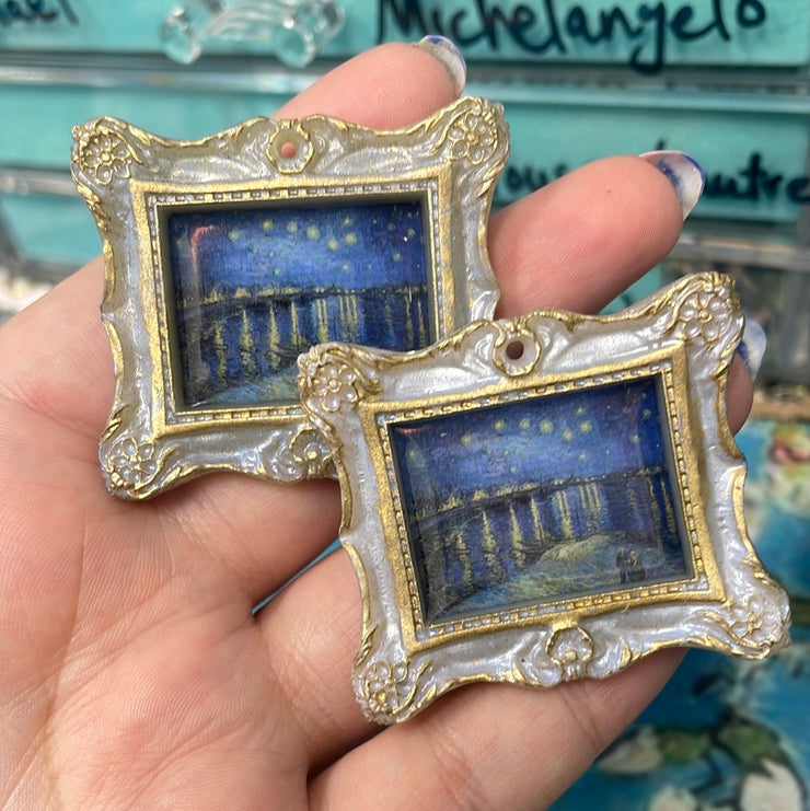 "Starry Night over the Rhone" Van Gogh Earrings