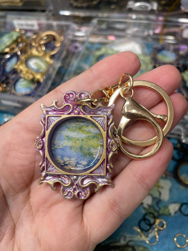 “Monet Waterlilies” in Medusa Frame Keychain