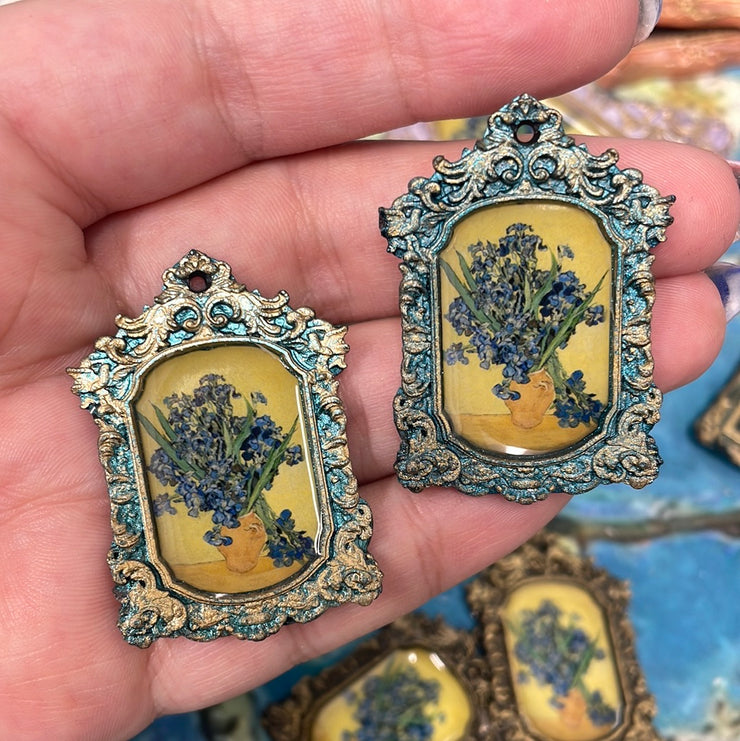 "Irises" (in a  vase) Van Gogh Earrings