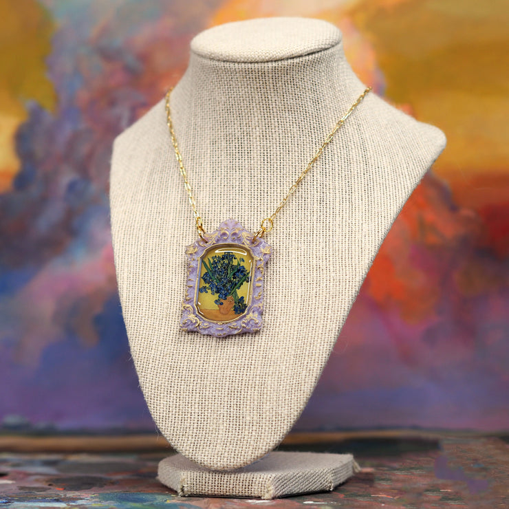 "Irises (In a Vase)" Van Gogh Necklace