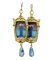"Circe Invidiosa” John William Waterhouse Earrings with Glass Czech Beads