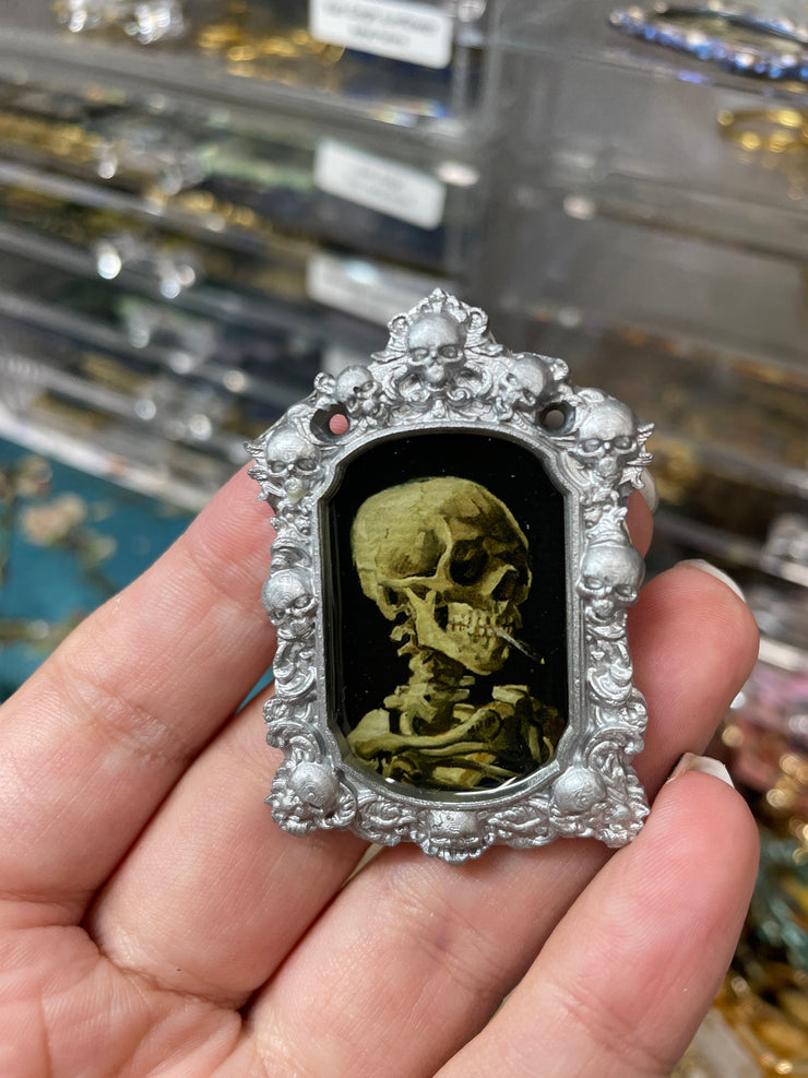 "Skull of a Smoking Skeleton" Necklace Van Gogh