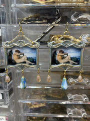 "Fallen Angel" Alexander Cabanel  Earrings with Glass Czech Beads
