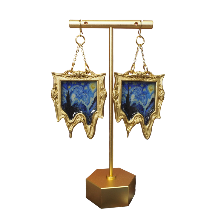 GOOEY "Starry Night" Van Gogh  Earrings