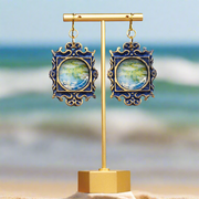 "Waterlilies" in medusa frame Monet Earrings