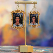 "Self-Portrait with Thorn Necklace and Hummingbird"  Frida Kahlo Earrings