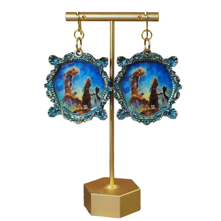 “Puppy’s Breath" Eagle Nebula Lemoine Earrings