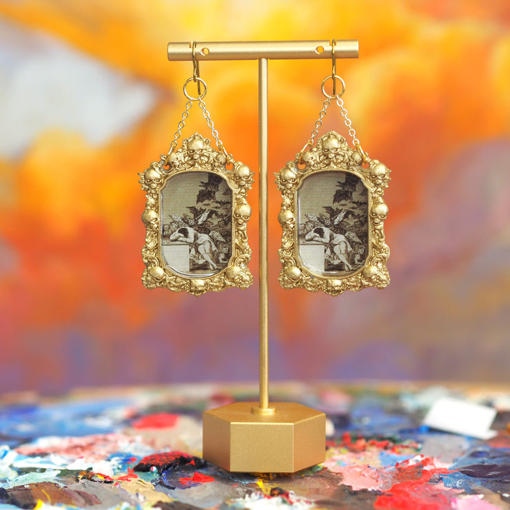 "Sleep of Reason Produces Nightmares” Goya Earrings