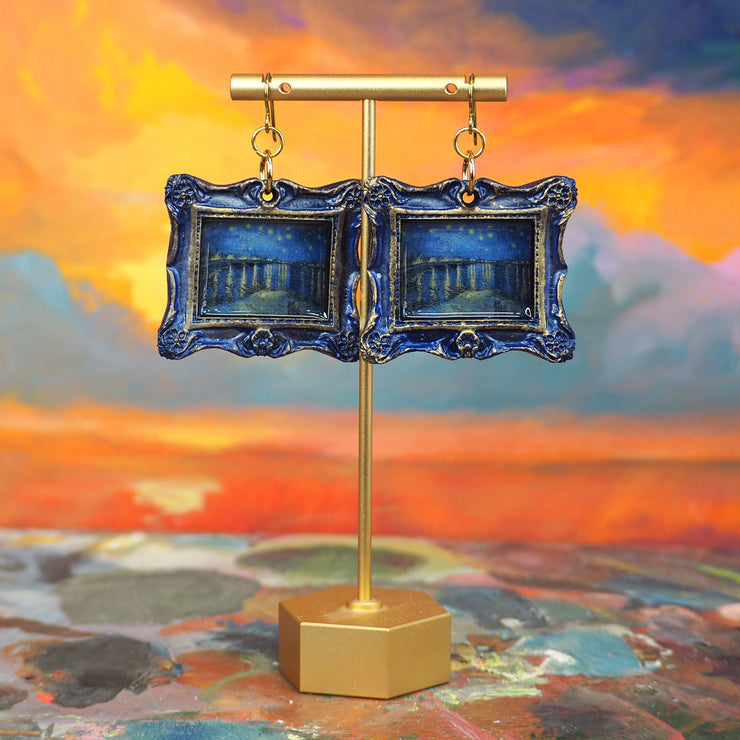 "Starry Night over the Rhone" Van Gogh Earrings