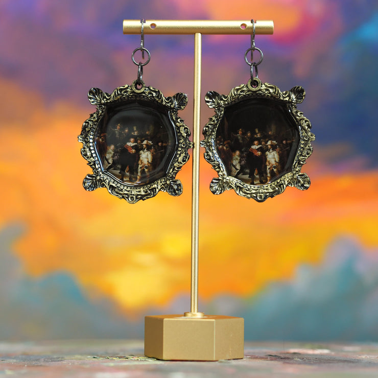 "The Night's Watch" Rembrandt Earrings