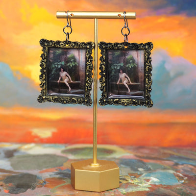 "Truth Coming Out of Her Well to Shame Mankind" Jean-Léon Gérôme Earrings