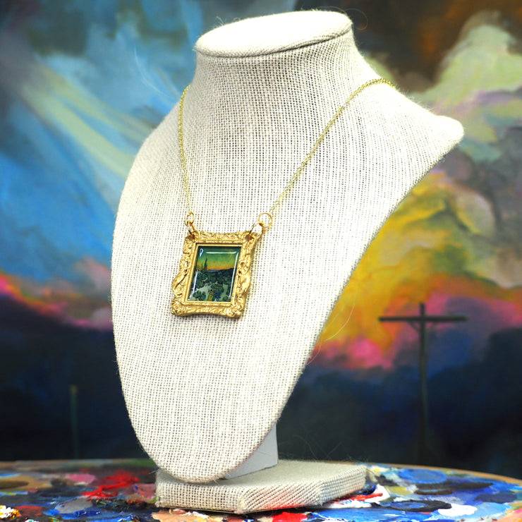 "A Walk in Twilight" Van Gogh Statement Necklace