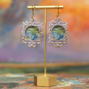 "Waterlilies" in medusa frame Monet Earrings