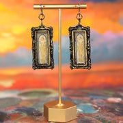 "The Brightness of Day" Alphonse Mucha Earrings     restock