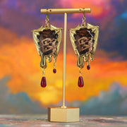 "Dante and Virgil in Hell" Bouguereau Earrings with Czech Beads