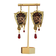 "Dante and Virgil in Hell" Bouguereau Earrings with Czech Beads