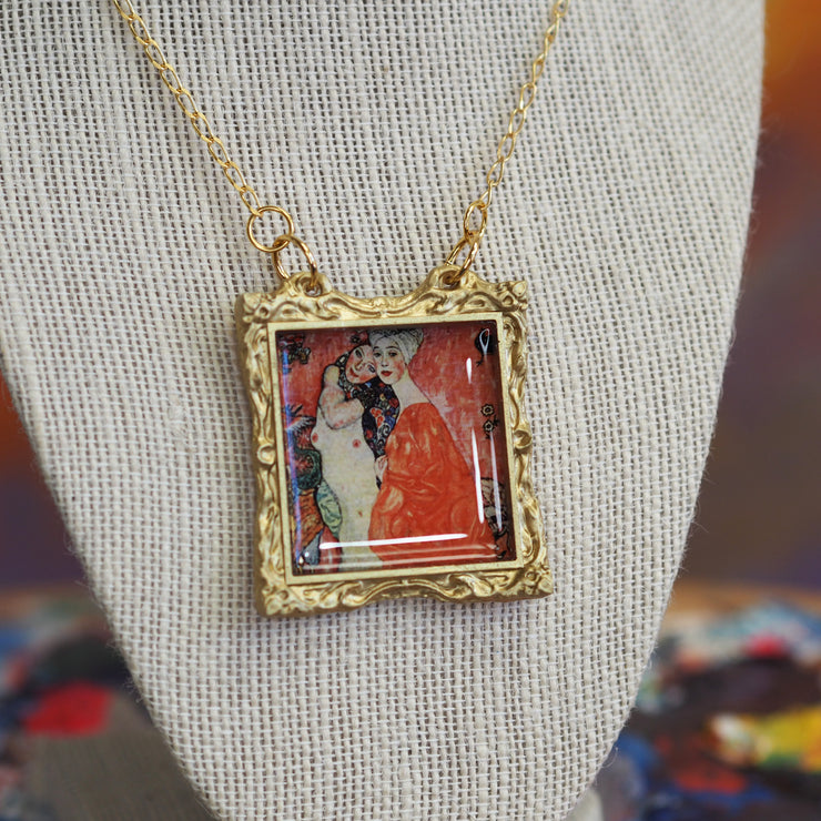 "The Girlfriends" Klimt Statement Necklace