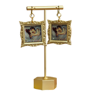 "In bed, The Kiss" Toulouse Lautrec  Earrings