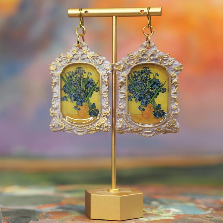 "Irises" (in a  vase) Van Gogh Earrings