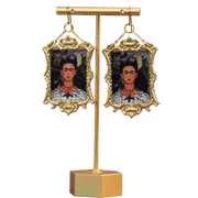"Self-Portrait with Thorn Necklace and Hummingbird"  Frida Kahlo Earrings