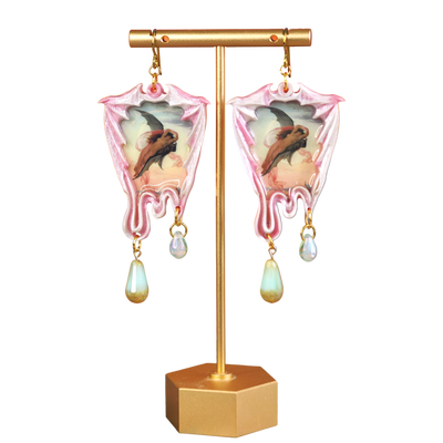 "Moonlit Dreams" Gabriel Ferrier Earrings with Czech Beads