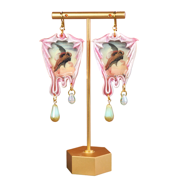 "Moonlit Dreams" Gabriel Ferrier Earrings with Czech Beads