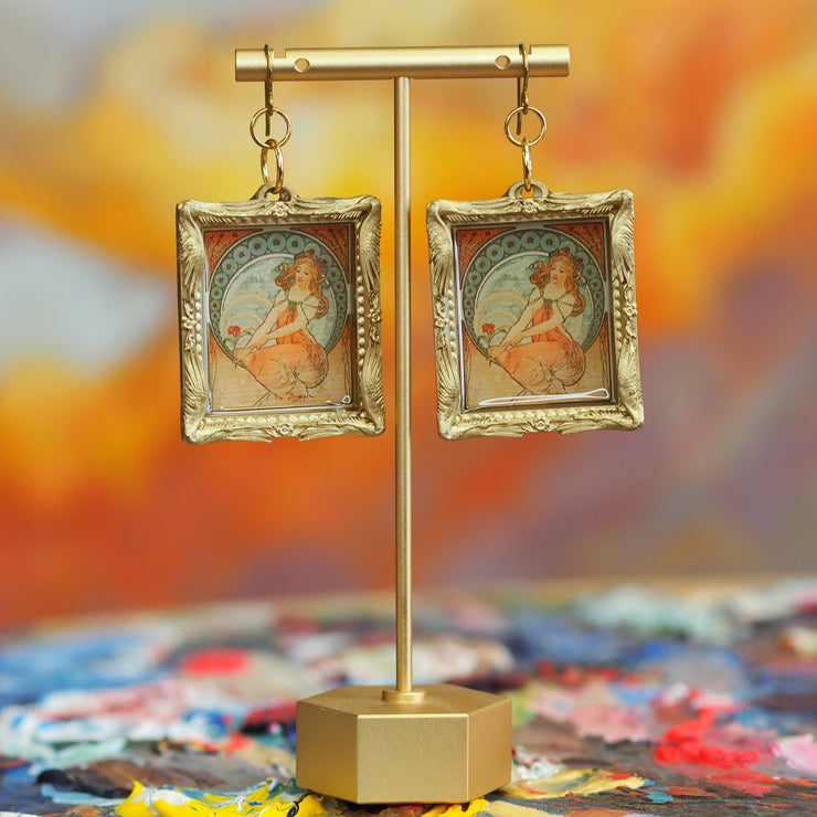 "The Arts: Painting" Alphonse Mucha Earrings December restock