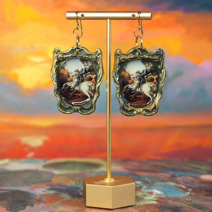 "St George and the Dragon" Raphael Earrings