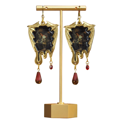"Saturn Devouring his Son" Goya Earrings with Czech Beads