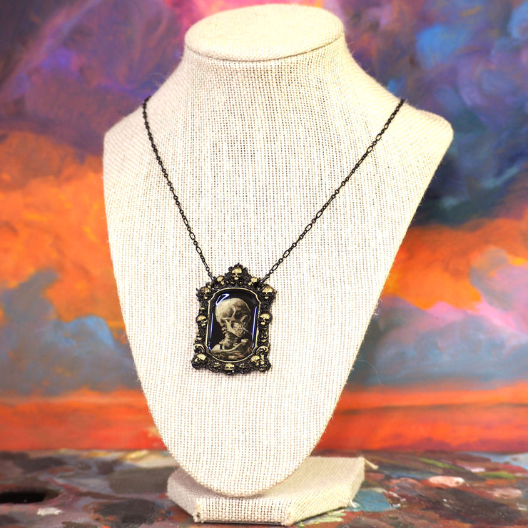 "Skull of a Smoking Skeleton" Necklace Van Gogh