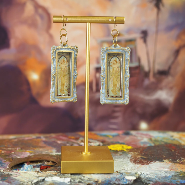 "The Brightness of Day" Alphonse Mucha Earrings     restock