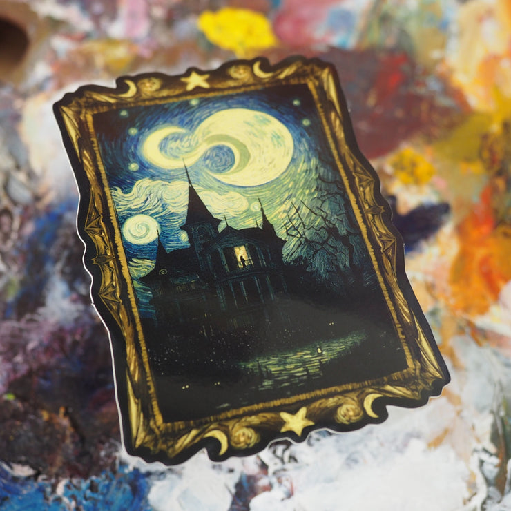 "Van Gogh's Haunted House" The Faux Gogh  Sticker