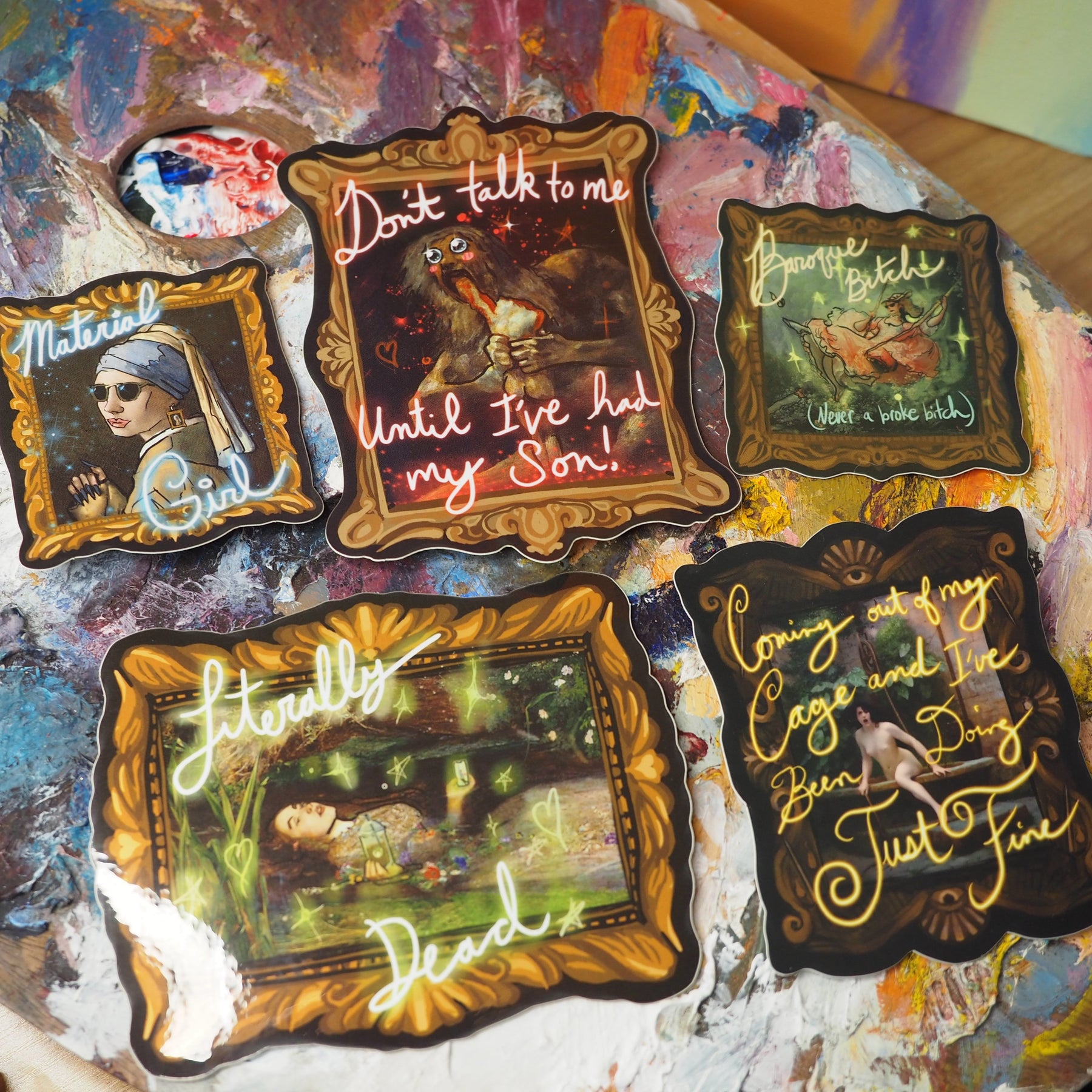 GALLERY STICKER PACK 5 vinyl stickers Hanna Lemoine Fine Art