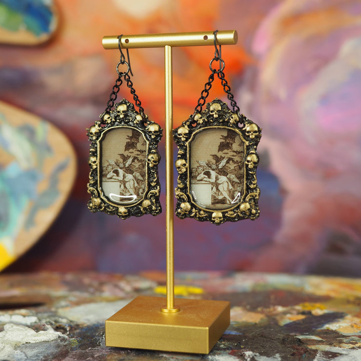 "Sleep of Reason Produces Nightmares” Goya Earrings