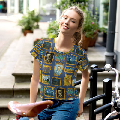 Van Gogh Print Crop Tee