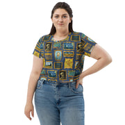 Van Gogh Print Crop Tee