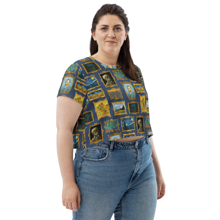 Van Gogh Print Crop Tee